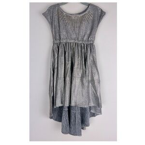Joyfolie Cowgirl Metallic Sequins Hi Lo Divinia Dress Iron Gold | Girls 3